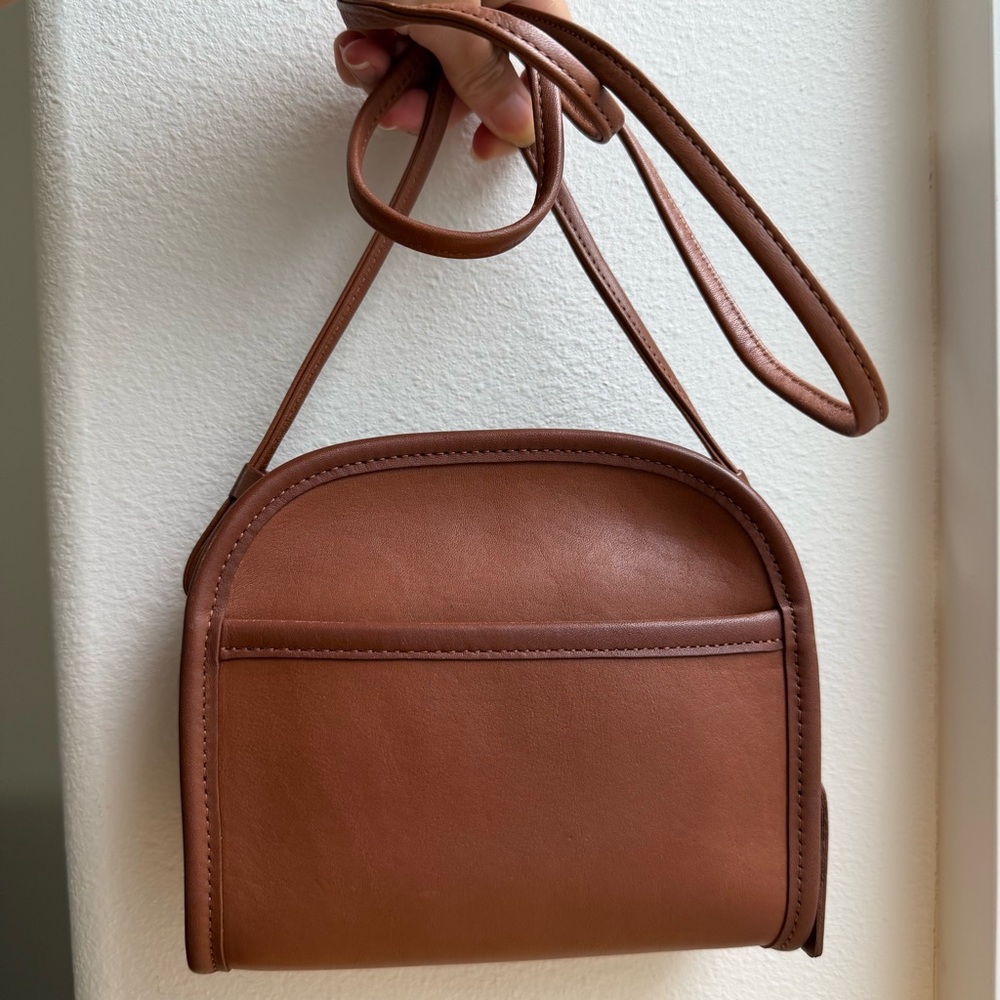 Vintage Coach Abbie Zip Crossbody Bag 9017 Glove Tanned Leather Tan USA